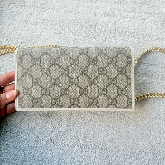 Horsebit Gucci 1955 wallet with chain AUTHENTIC like new without flaws - Picture 4 of 8